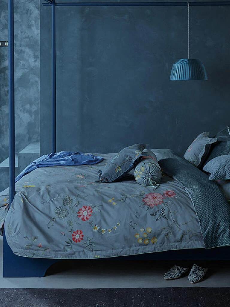 PIP STUDIO, Zierkissen Gefüllt 45x45cm FLEUR GRANDEUR Blue 2 PIP STUDIO, Zierkissen Gefüllt 45x45cm FLEUR GRANDEUR Blue – Bild 2