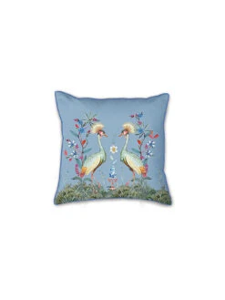 PIP STUDIO, Zierkissen Gefüllt 53x53cm Flirting Birds Blue